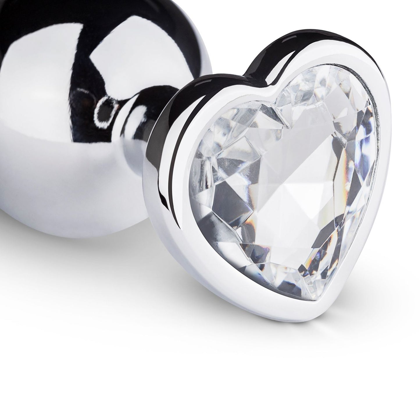 Easytoys Metalen Buttplug Met Hartje Zilverkleurig