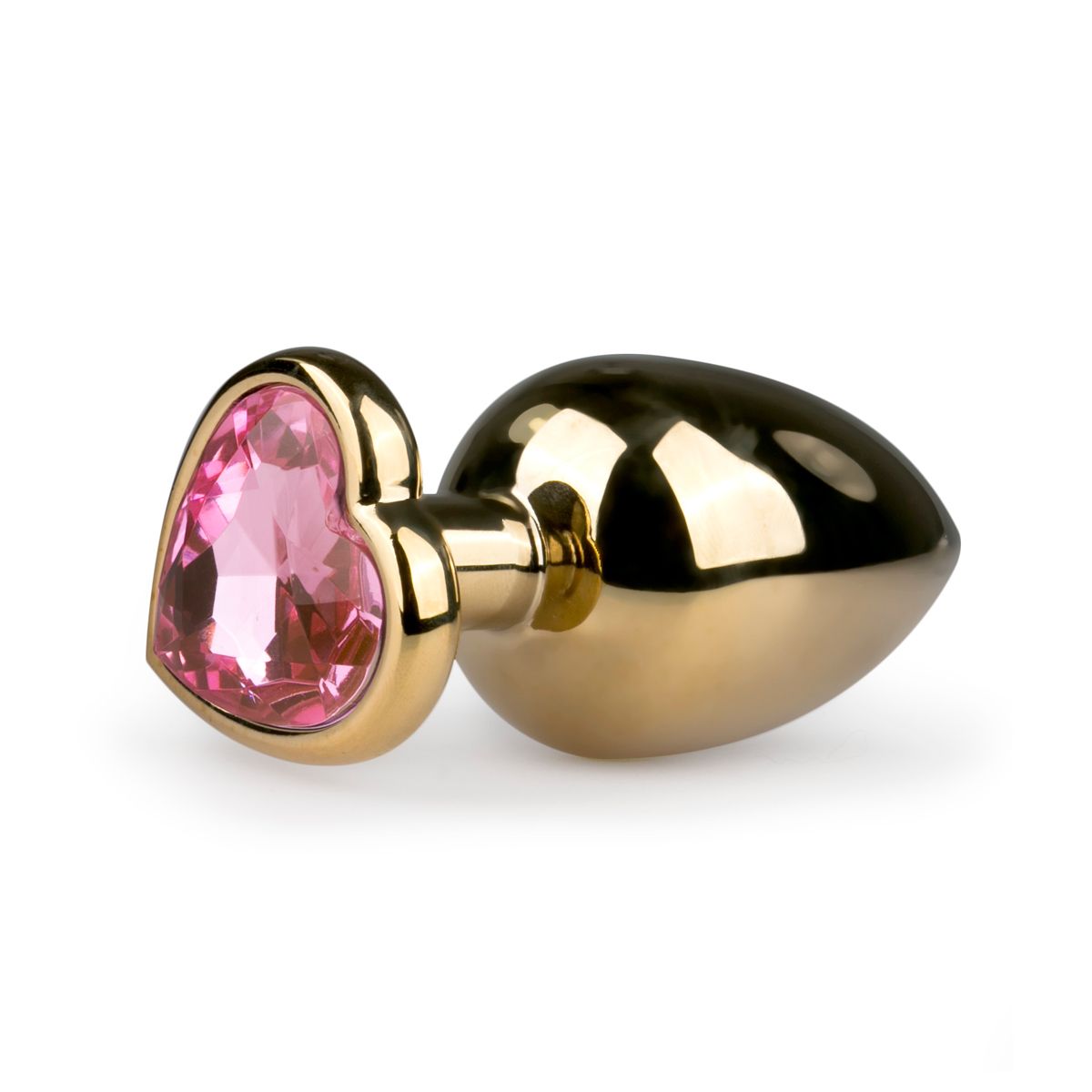Easytoys Metalen Buttplug Met Roze Hartje Goudkleurig