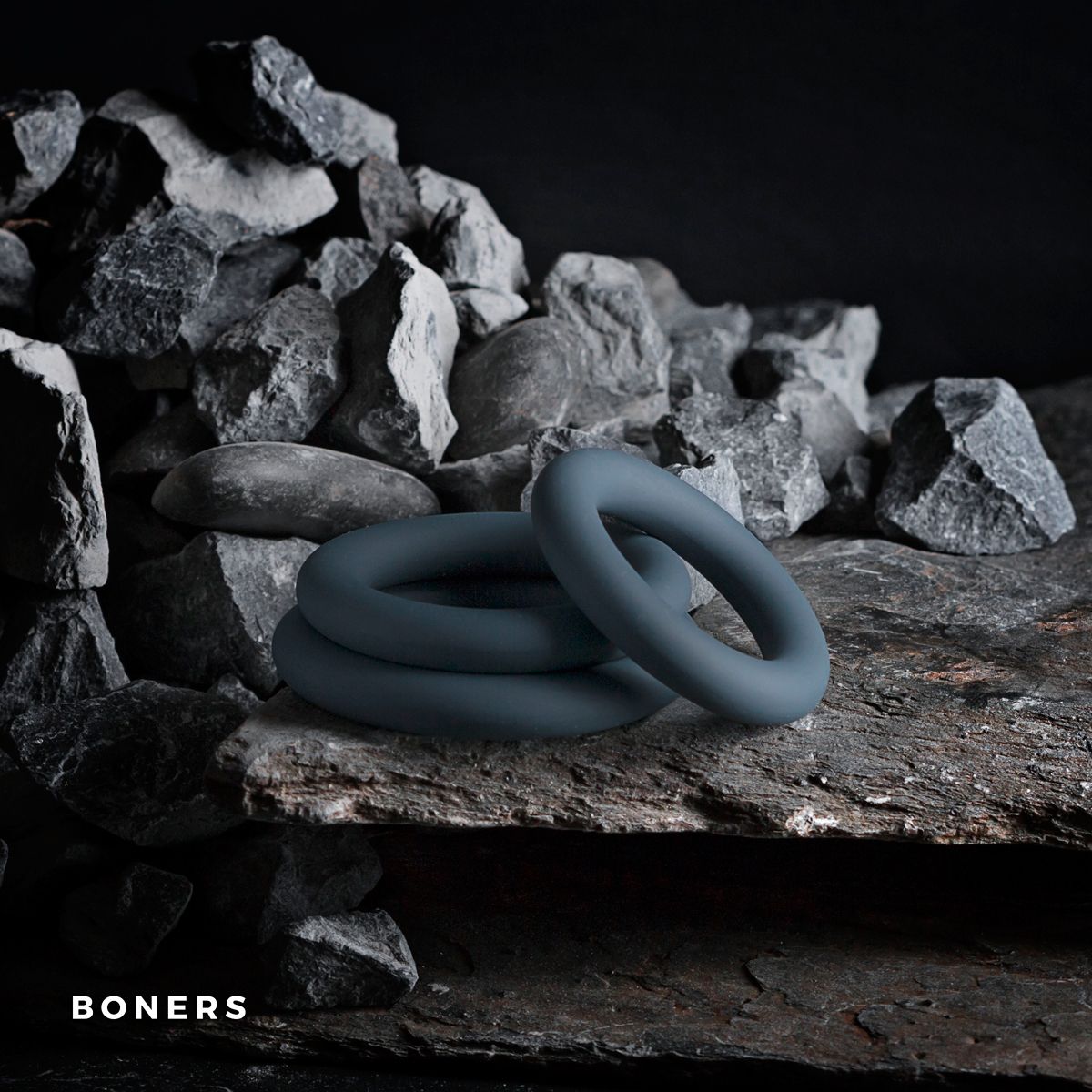 Boners 3 Delige Cockringen Set Grijs