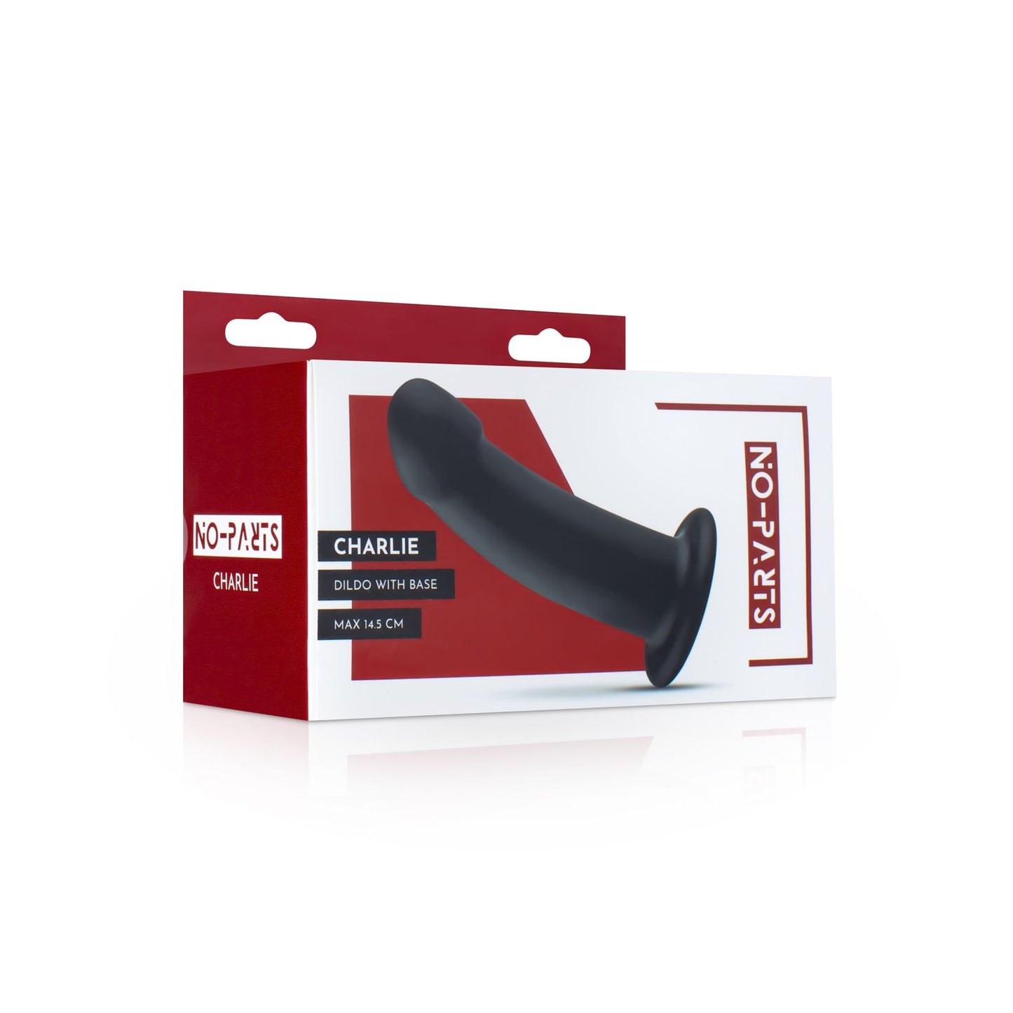 No Parts Charlie Dildo 14.5 Cm Zwart