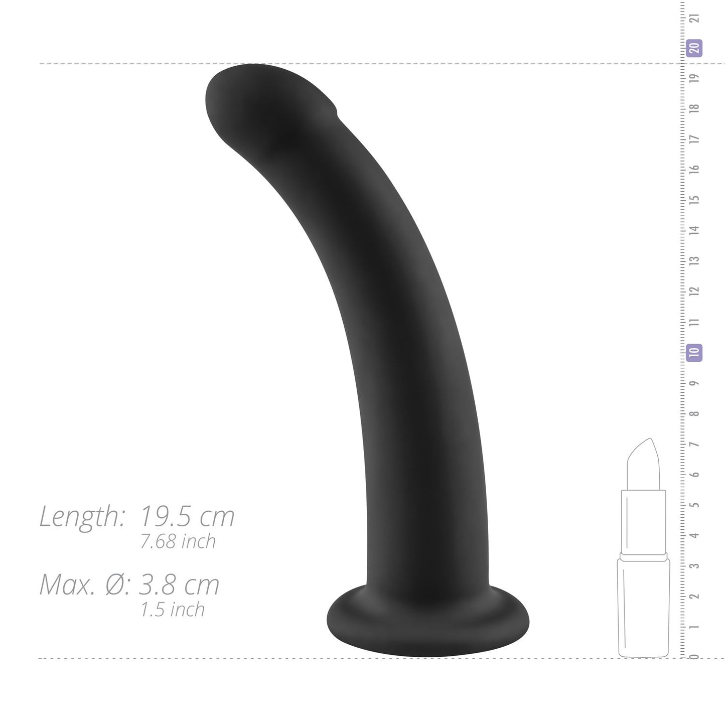 No Parts Parker Dildo 19.5 Cm Zwart