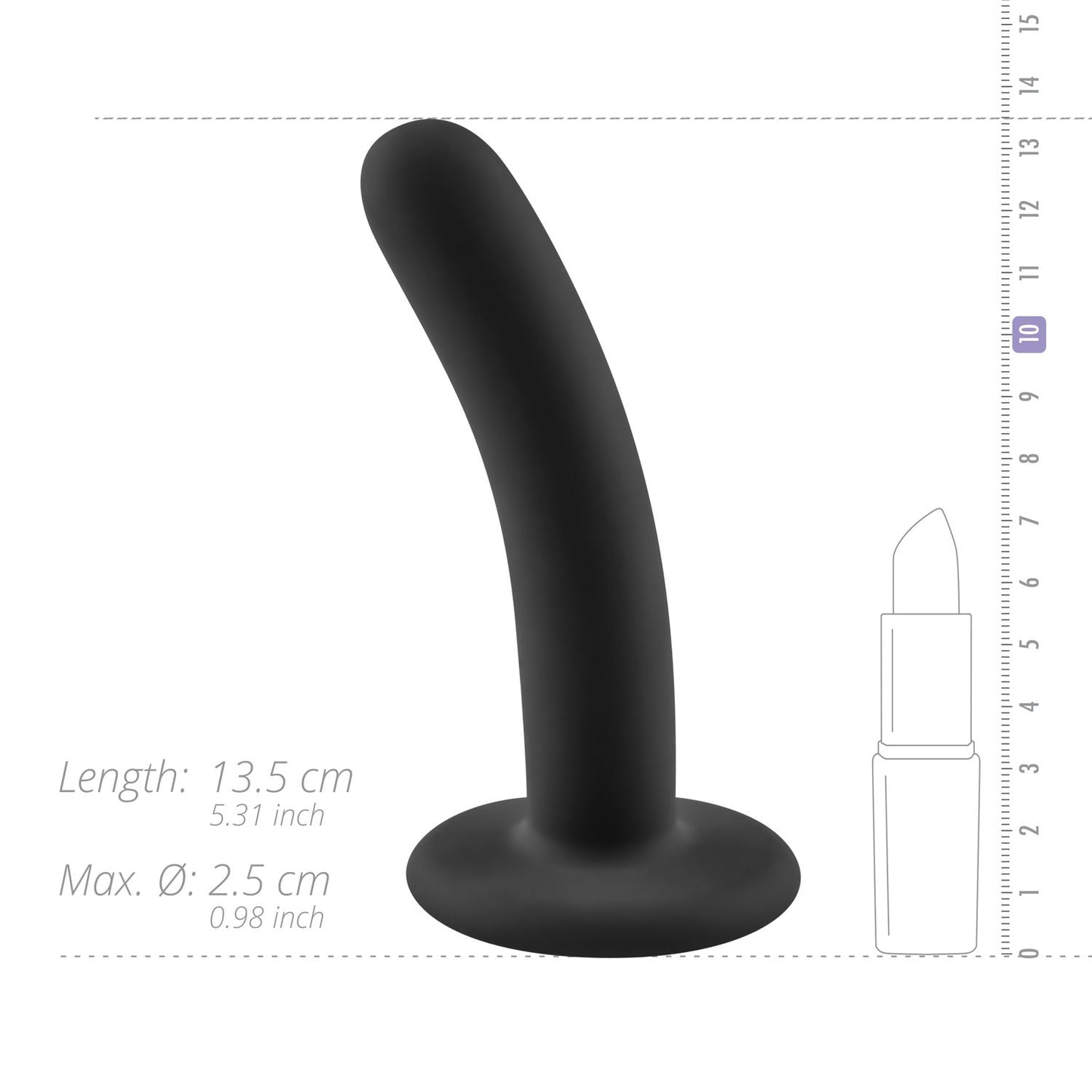 No Parts Logan Dildo 13.5 Cm Zwart