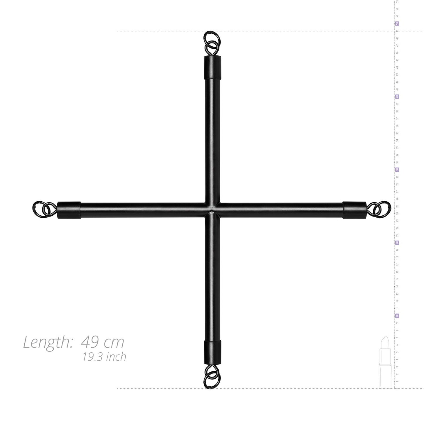 Bedroom Fantasies Hog Tie Cross Stang Met Boeien Zwart