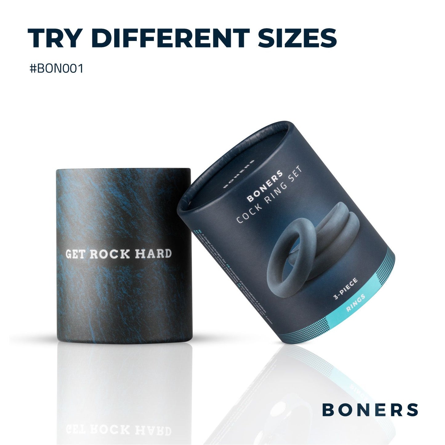 Boners 3 Delige Cockringen Set Grijs