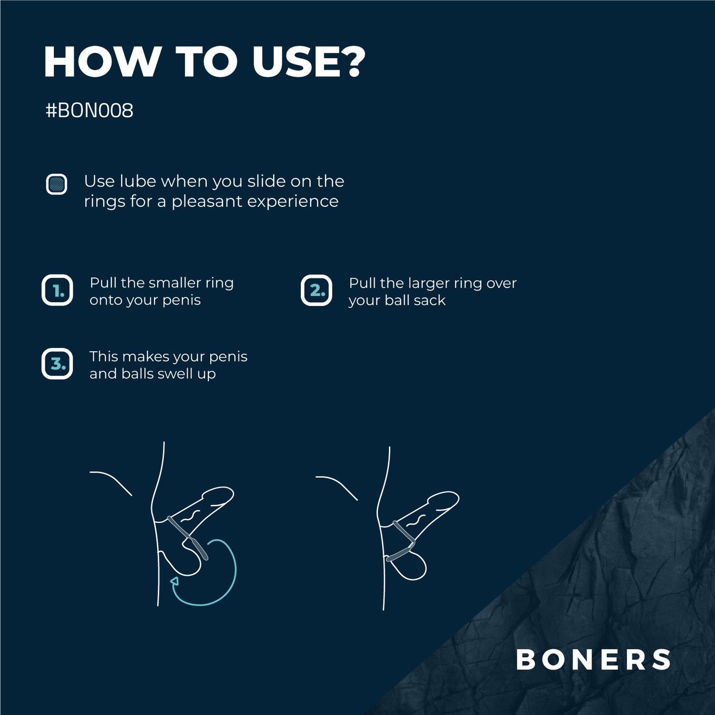 Boners Siliconen Cockring En Ballstretcher Grijs