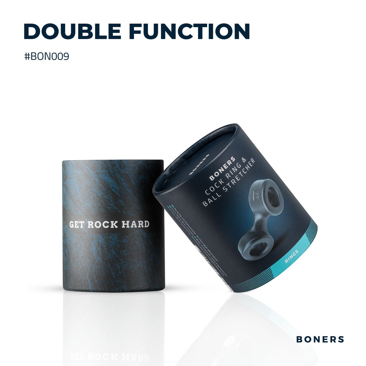 Boners Cockring En Ballstretcher Grijs