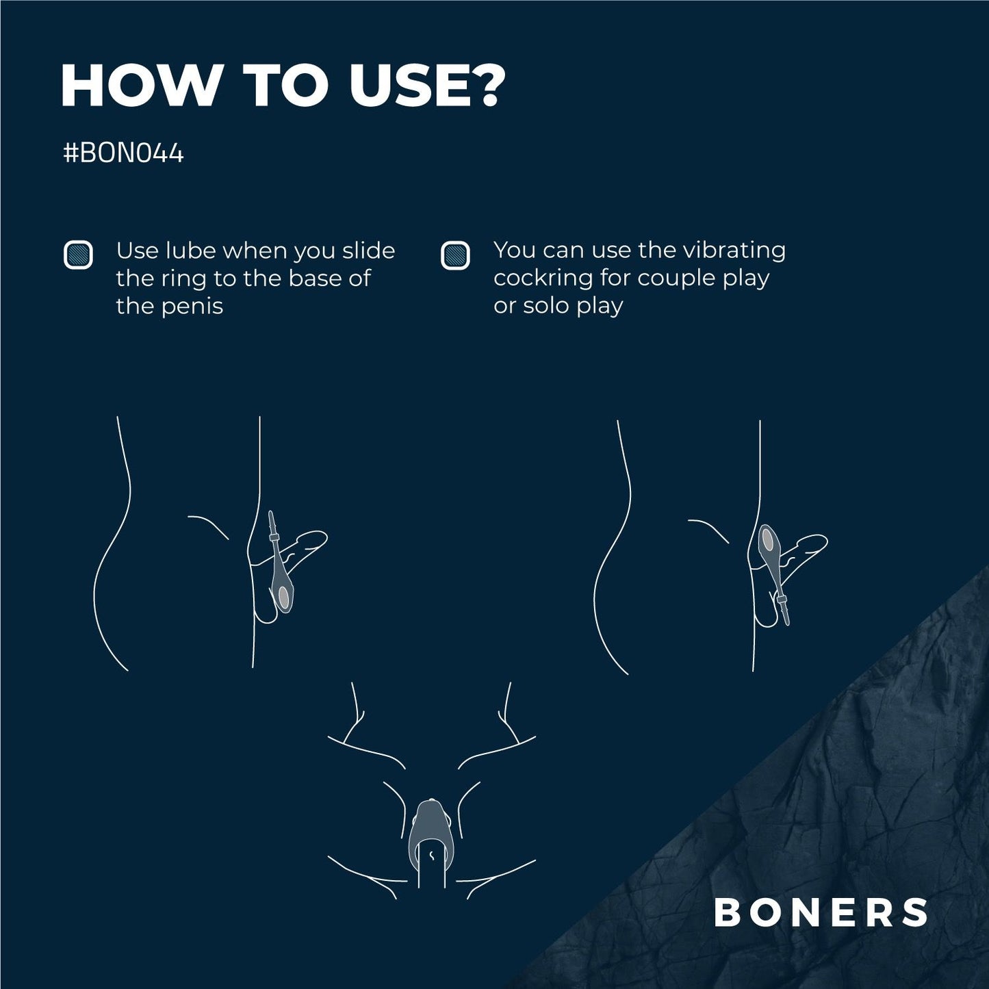 Boners Verstelbare Cockring Blauw