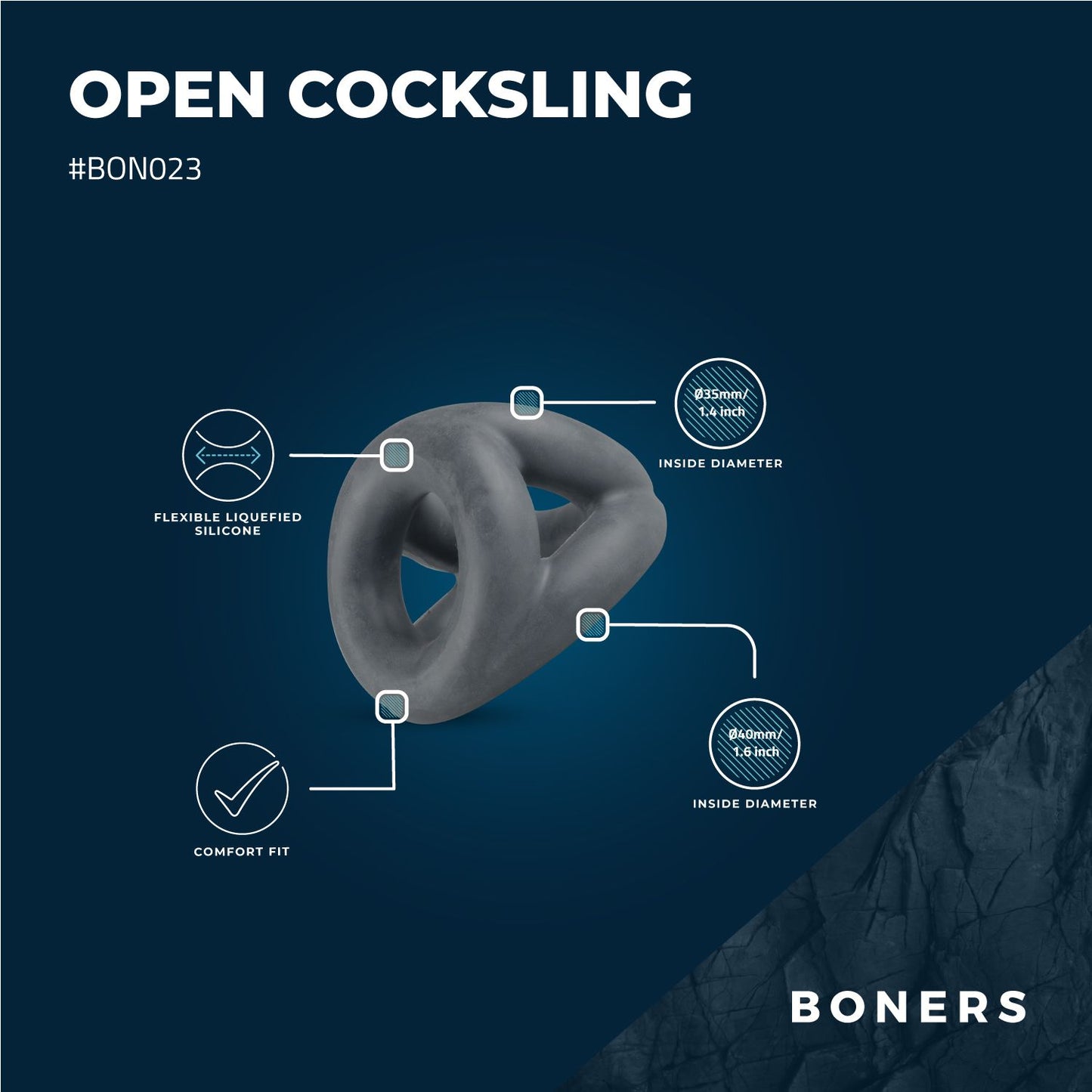 Boners Open Cocksling Cockring En Ballstretcher
