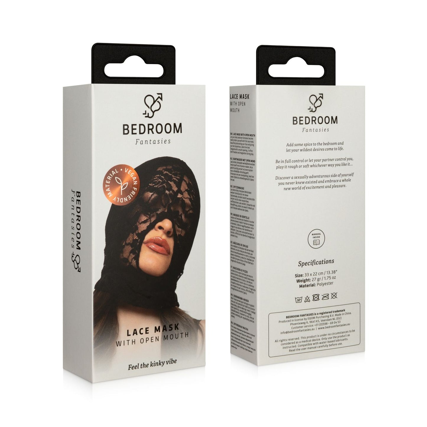 Bedroom Fantasies Kanten Bdsm Masker Zwart