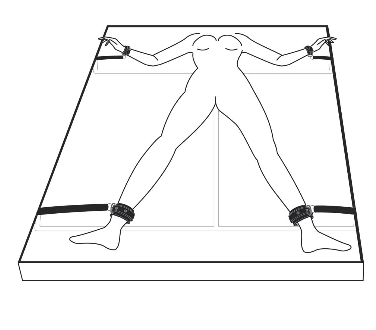 Bedroom Fantasies Silver Moon Fantasy Play Kit Bed Restraint