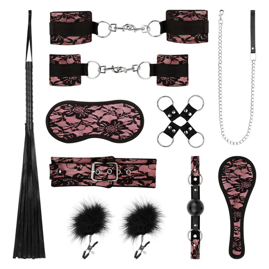 Bedroom Fantasies Bound By Lace 8 Delige Sm Set Roze