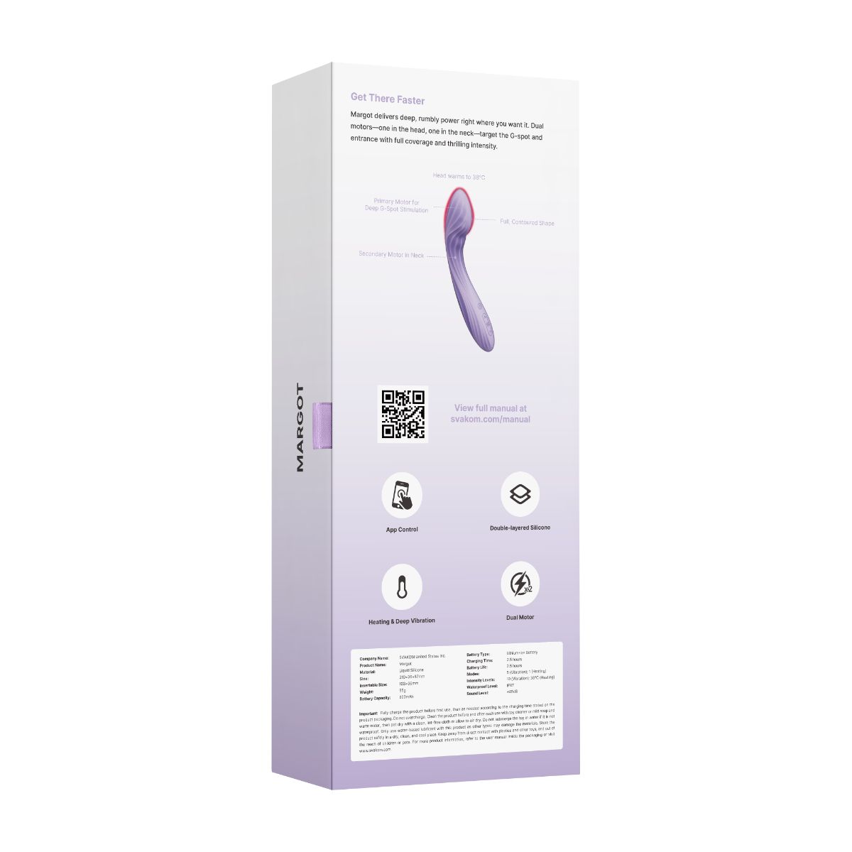 Svakom – Margot App Controlled Dual Motor G Spot Vibrator – Paars