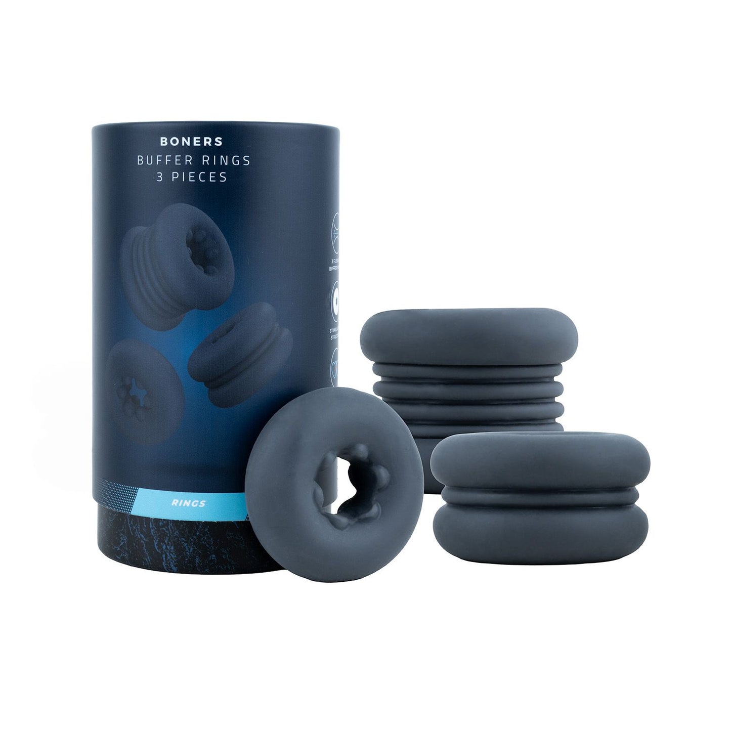 Boners Buffer Ringen 3 Stuks Blauw