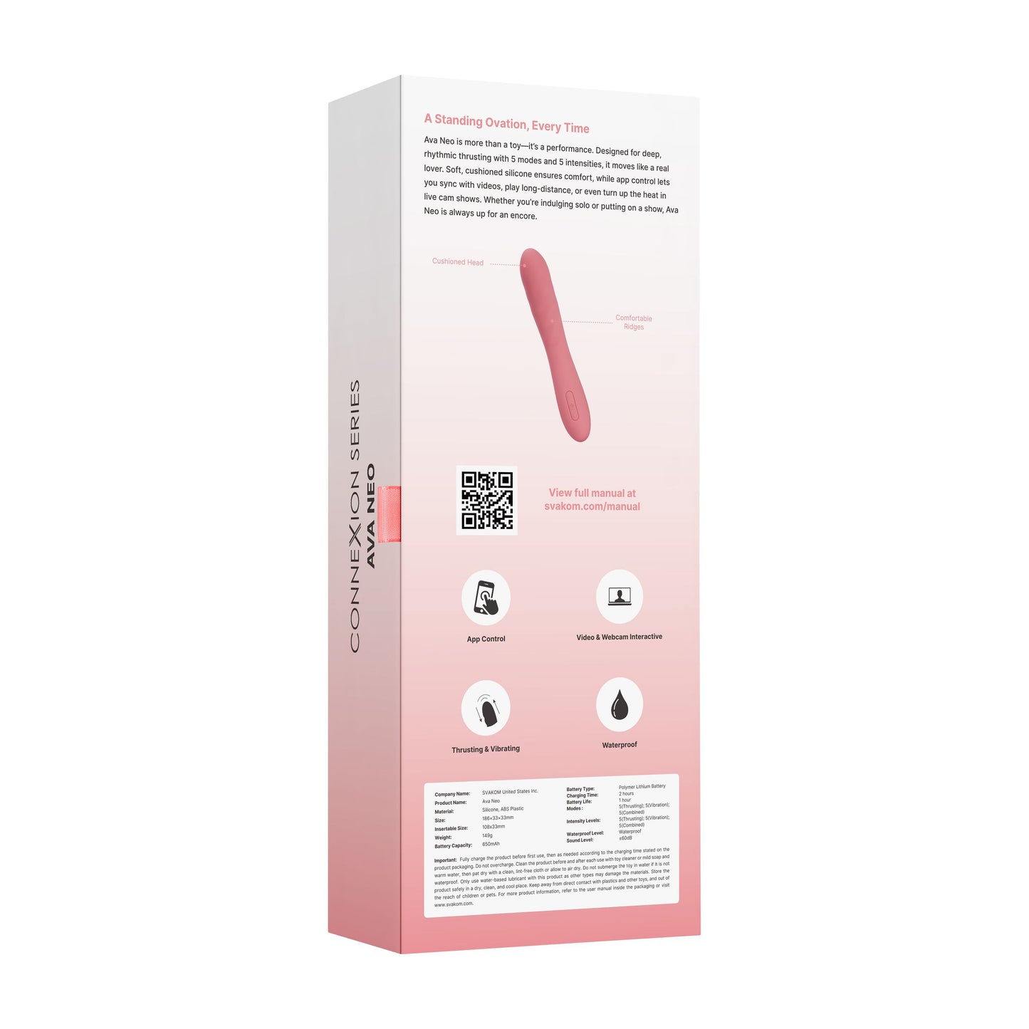 Svakom Ava Neo Interactieve Stotende Vibrator Perzik