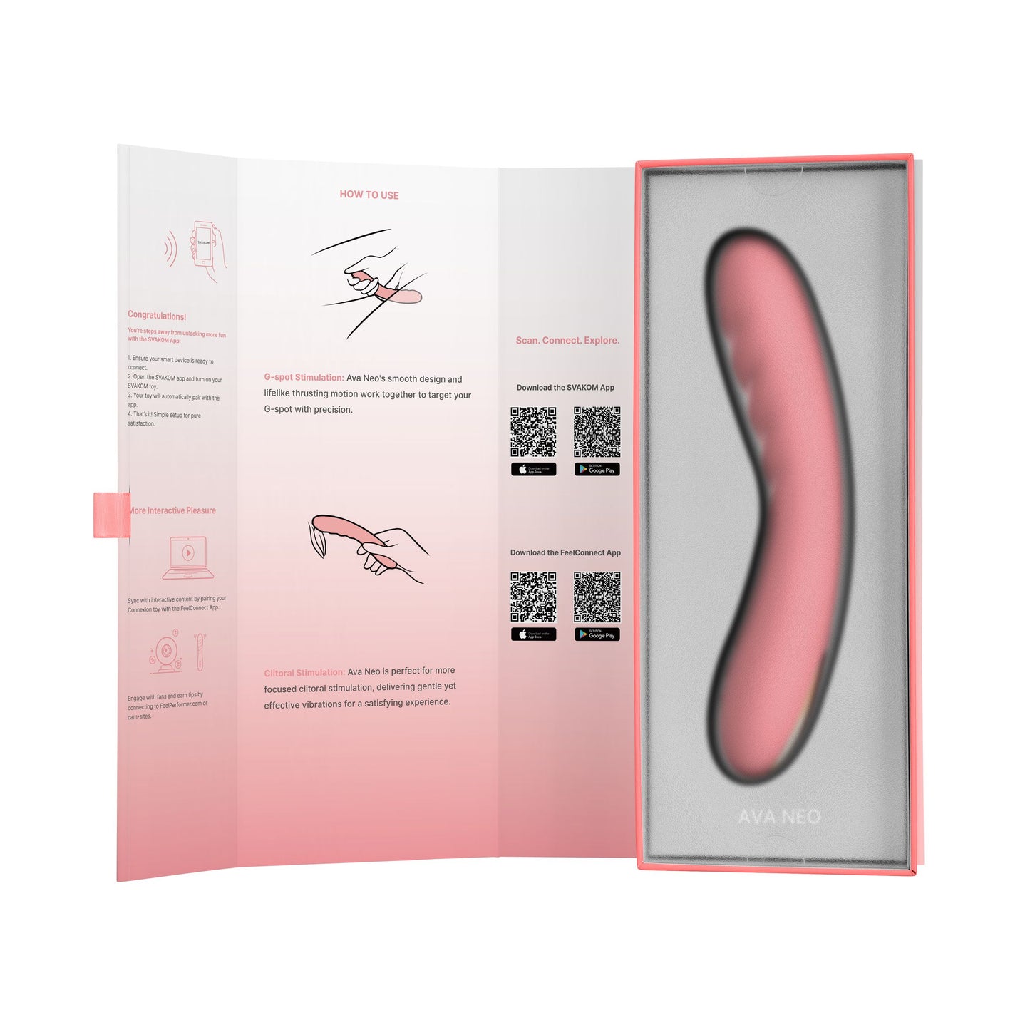 Svakom Ava Neo Interactieve Stotende Vibrator Perzik