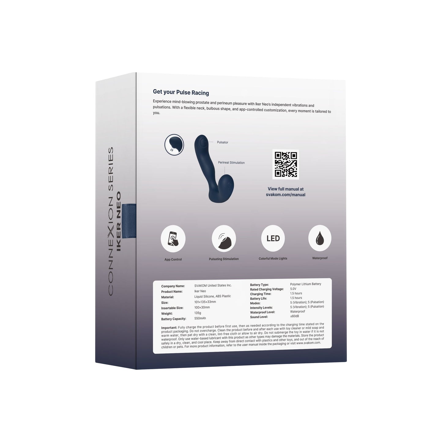 Svakom Iker Neo Prostaat Vibrator Blauw