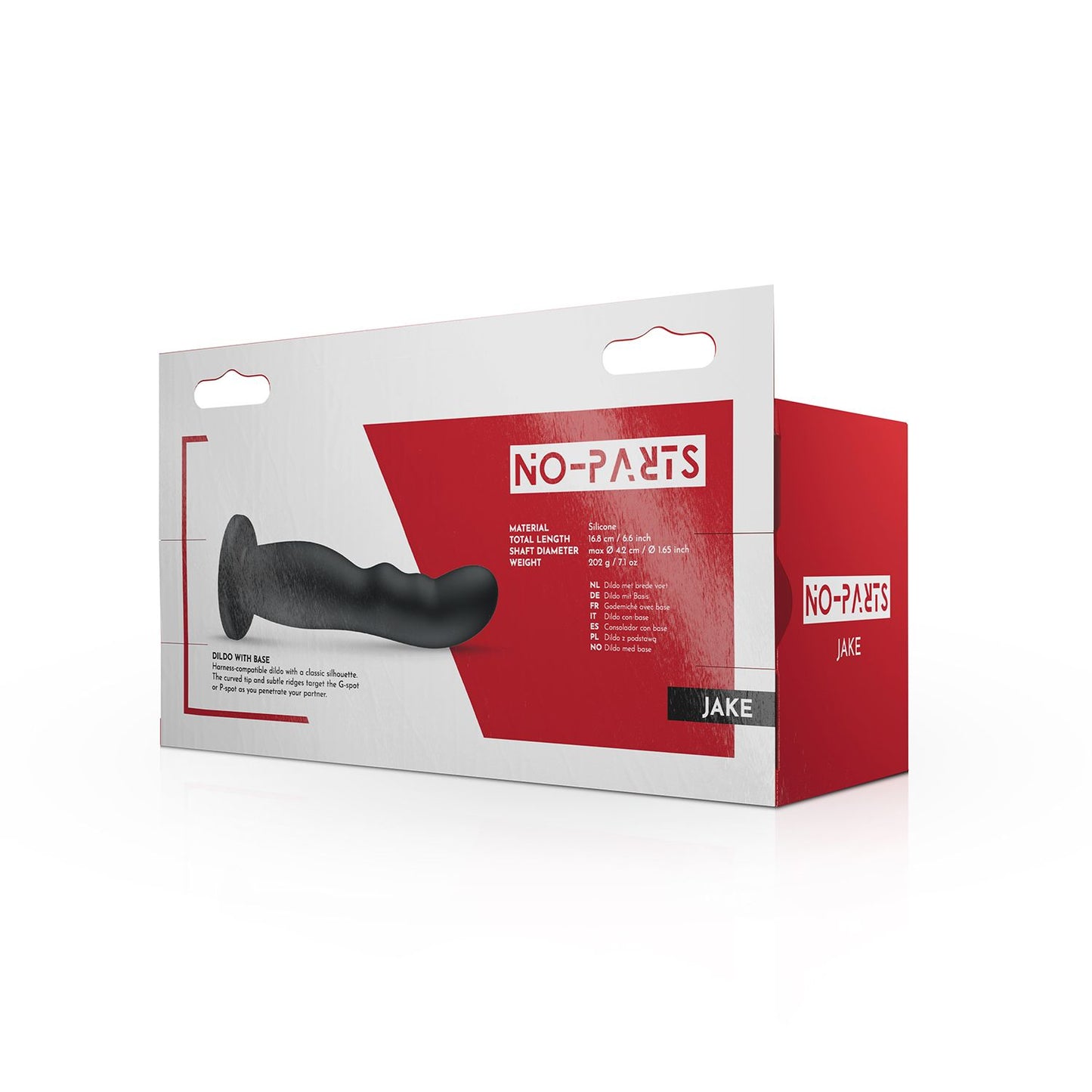 No Parts Jake Dildo Met Basis Zwart