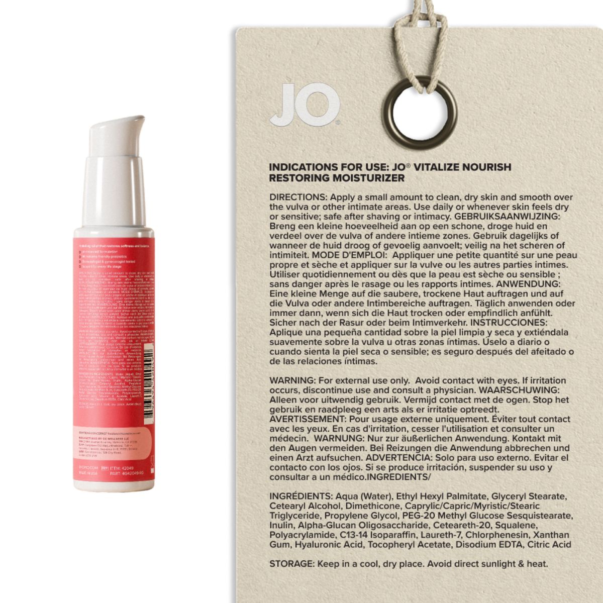 JO Vitalize Nourish Voedende Intieme Crème 60 ml