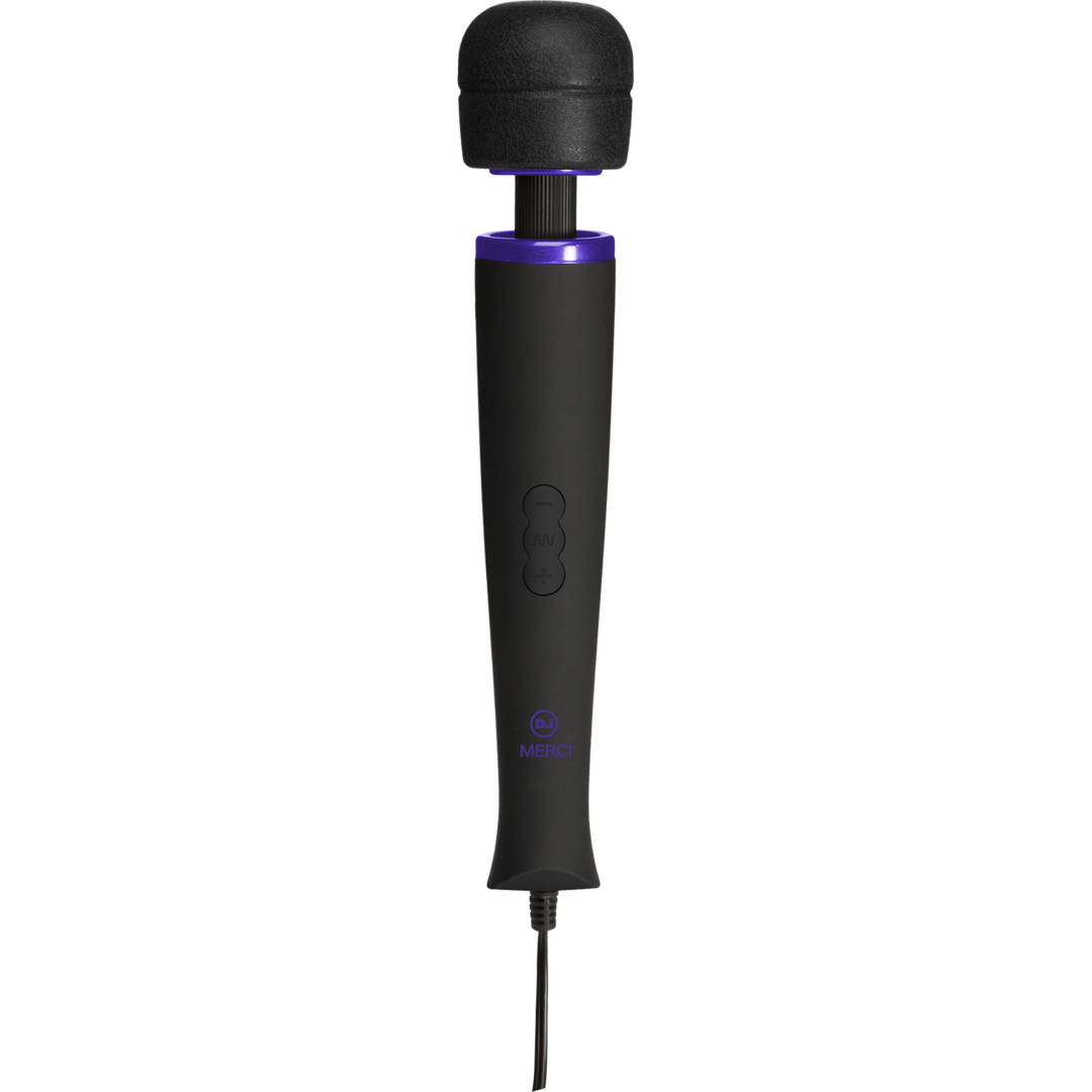 Power Wand Ultra Powerful Silicone Wand Massager Black