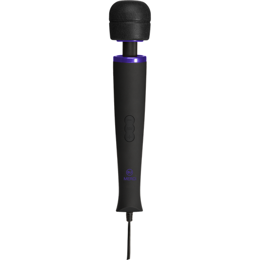 Power Wand Ultra Powerful Silicone Wand Massager Black