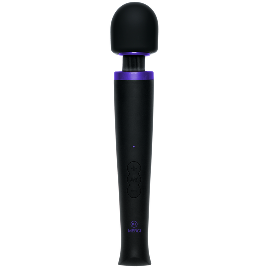 Rechargeable Power Wand Ultra Powerful Silicone Wand Massager Black