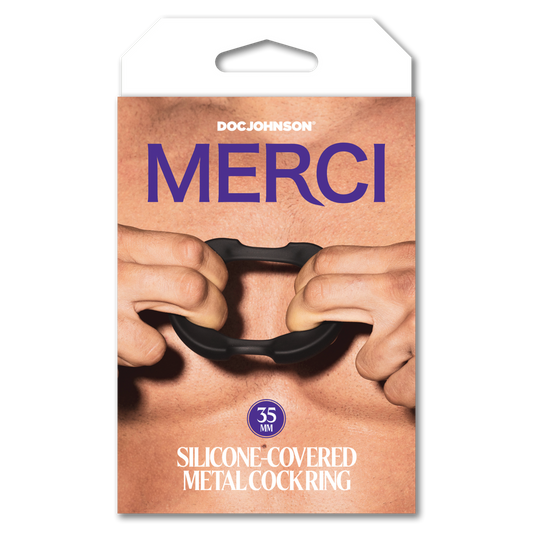 The Paradox Silicone/metal Cock Ring 35mm Black