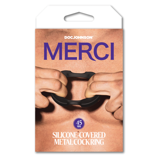 The Paradox Silicone/metal Cock Ring 45mm Black