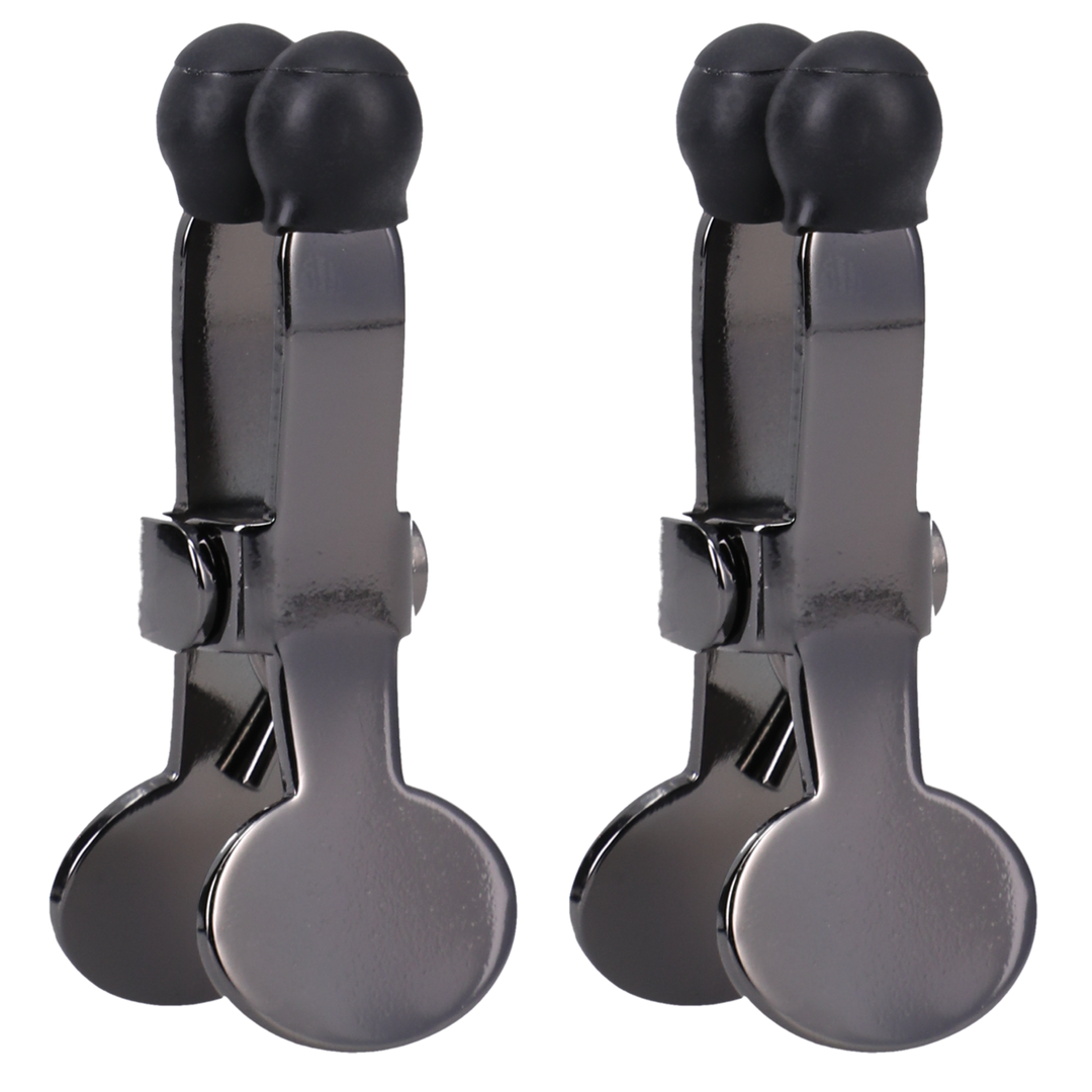 Nippers Stainless Steel Nipple Clamps With Silicone Tip Black
