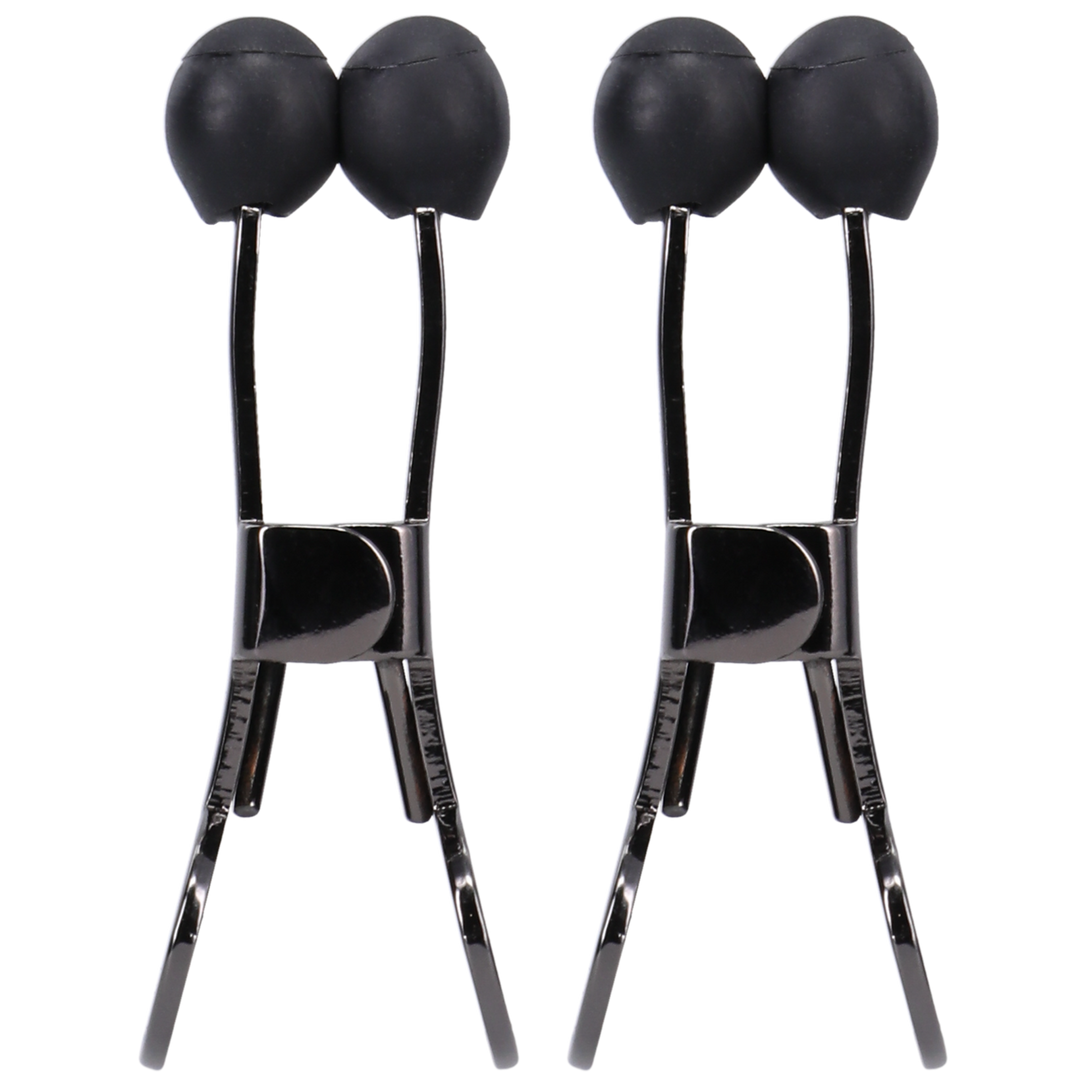 Nippers Stainless Steel Nipple Clamps With Silicone Tip Black