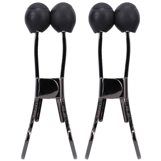 Nippers Stainless Steel Nipple Clamps With Silicone Tip Black