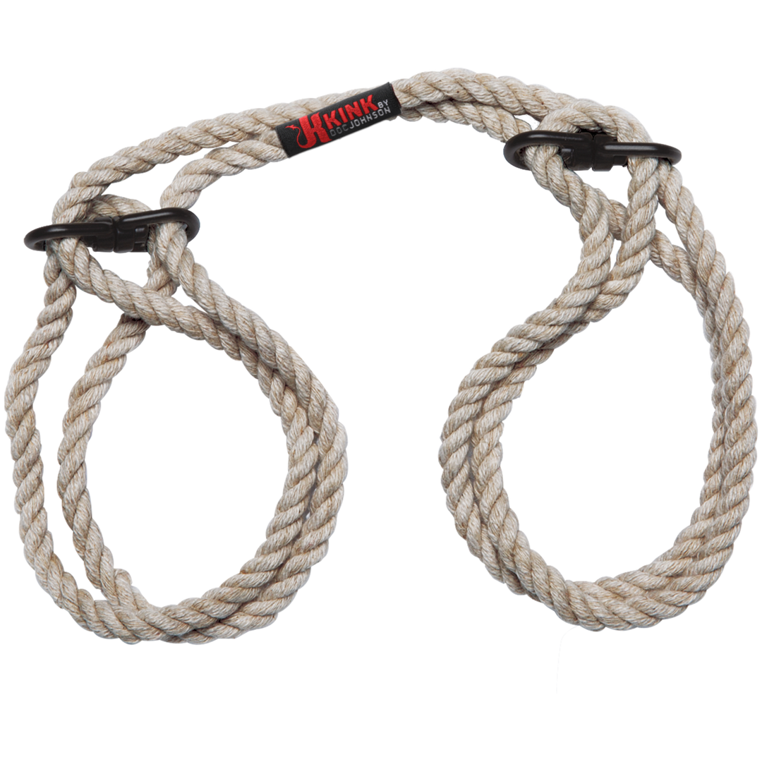 Restrain 6mm Hemp Wrist Or Ankle Cuffs Natural