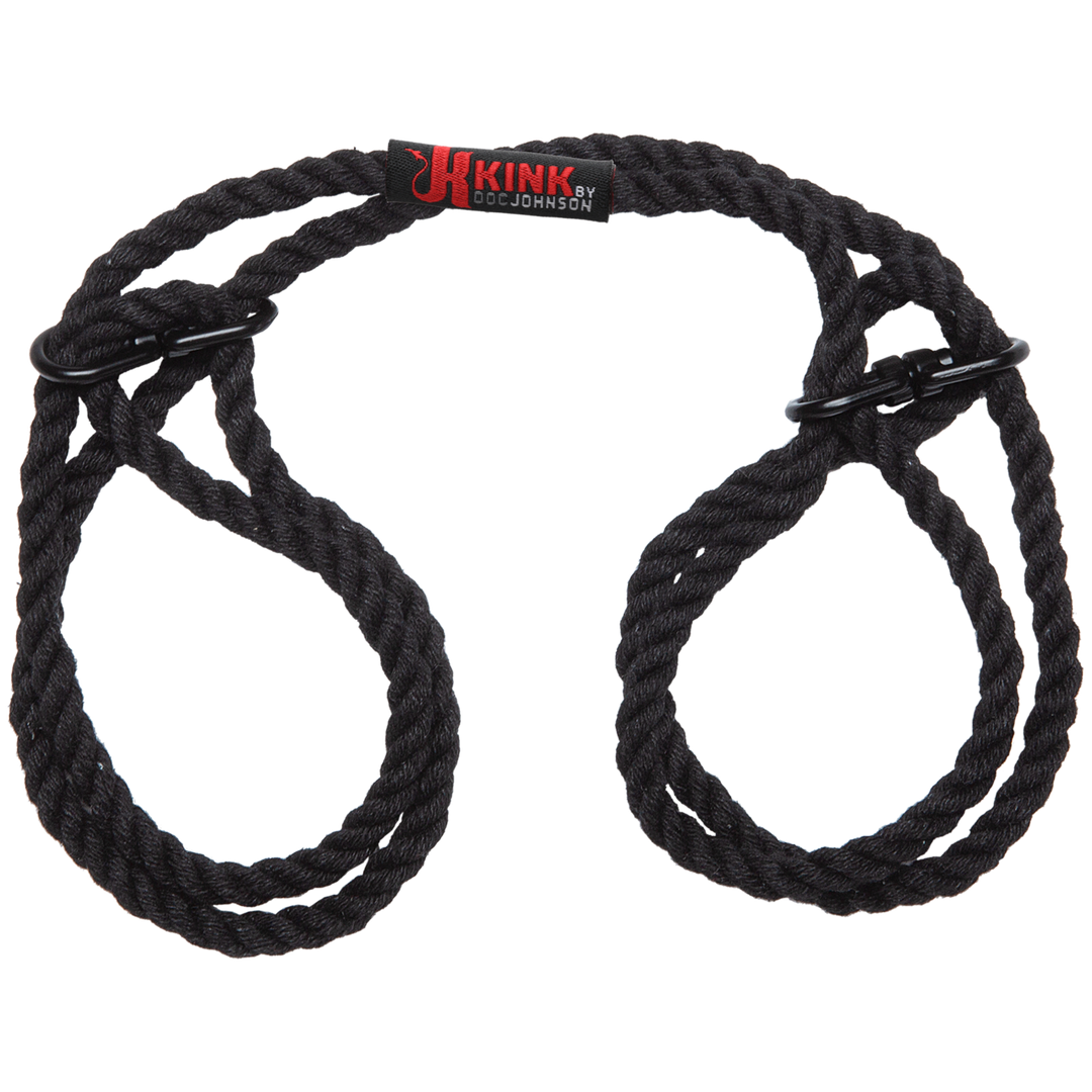 Restrain 6mm Hemp Wrist Or Ankle Cuffs Black