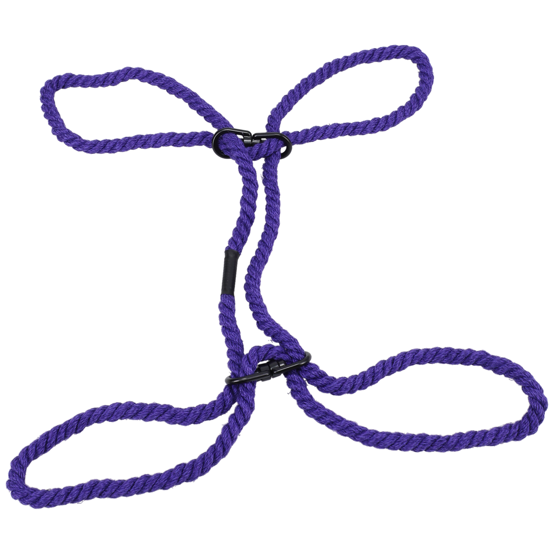 Restrain 6mm Hemp Wrist Or Ankle Cuffs Purple