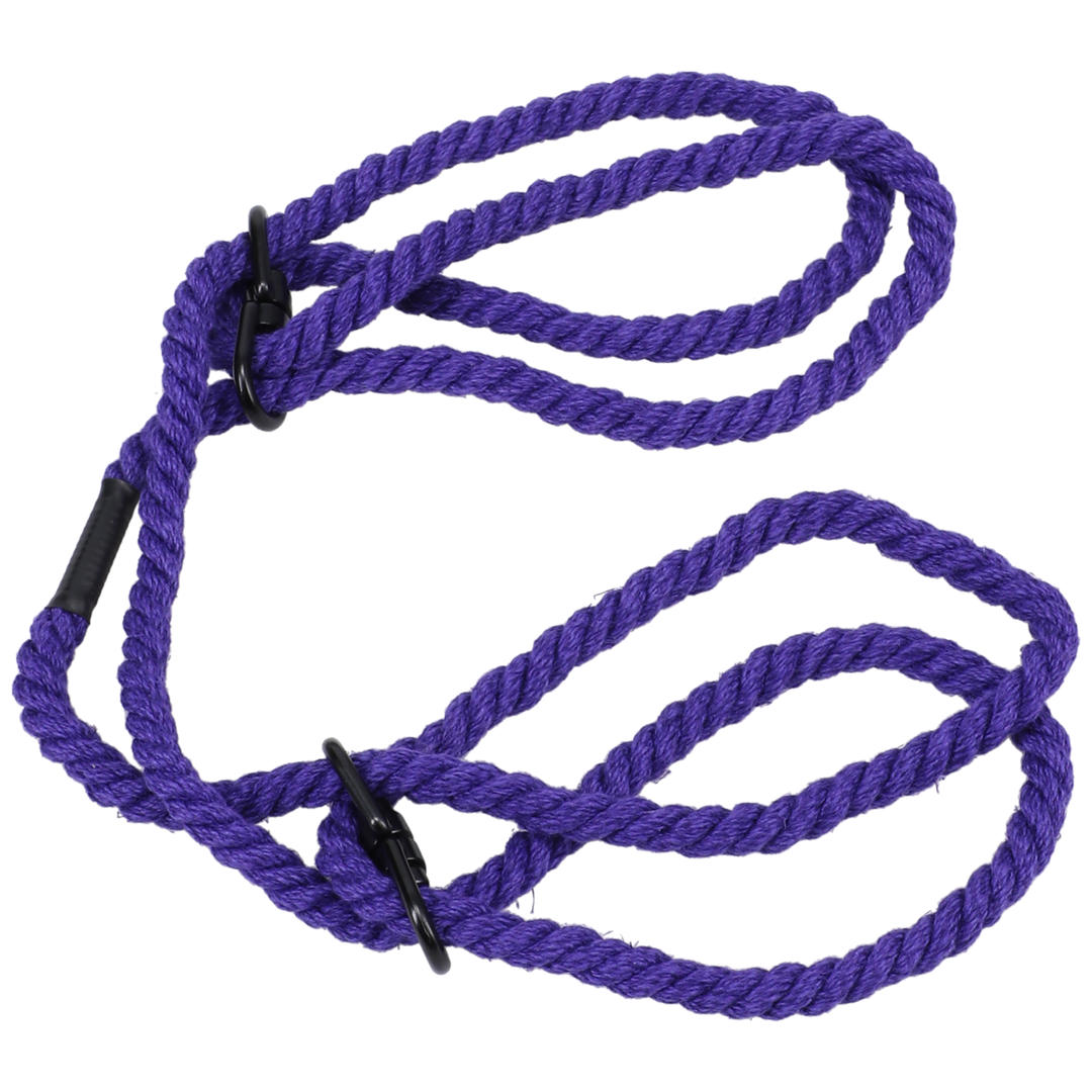 Restrain 6mm Hemp Wrist Or Ankle Cuffs Purple