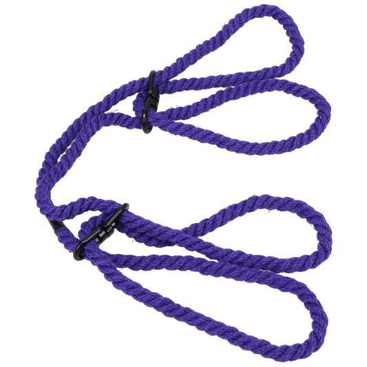 Restrain 6mm Hemp Wrist Or Ankle Cuffs Purple
