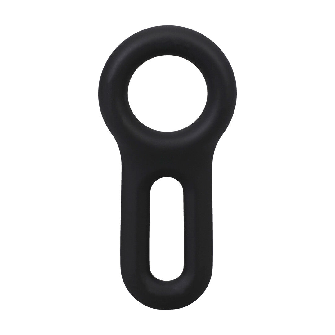 The Keyhole Silicone Cockring Black