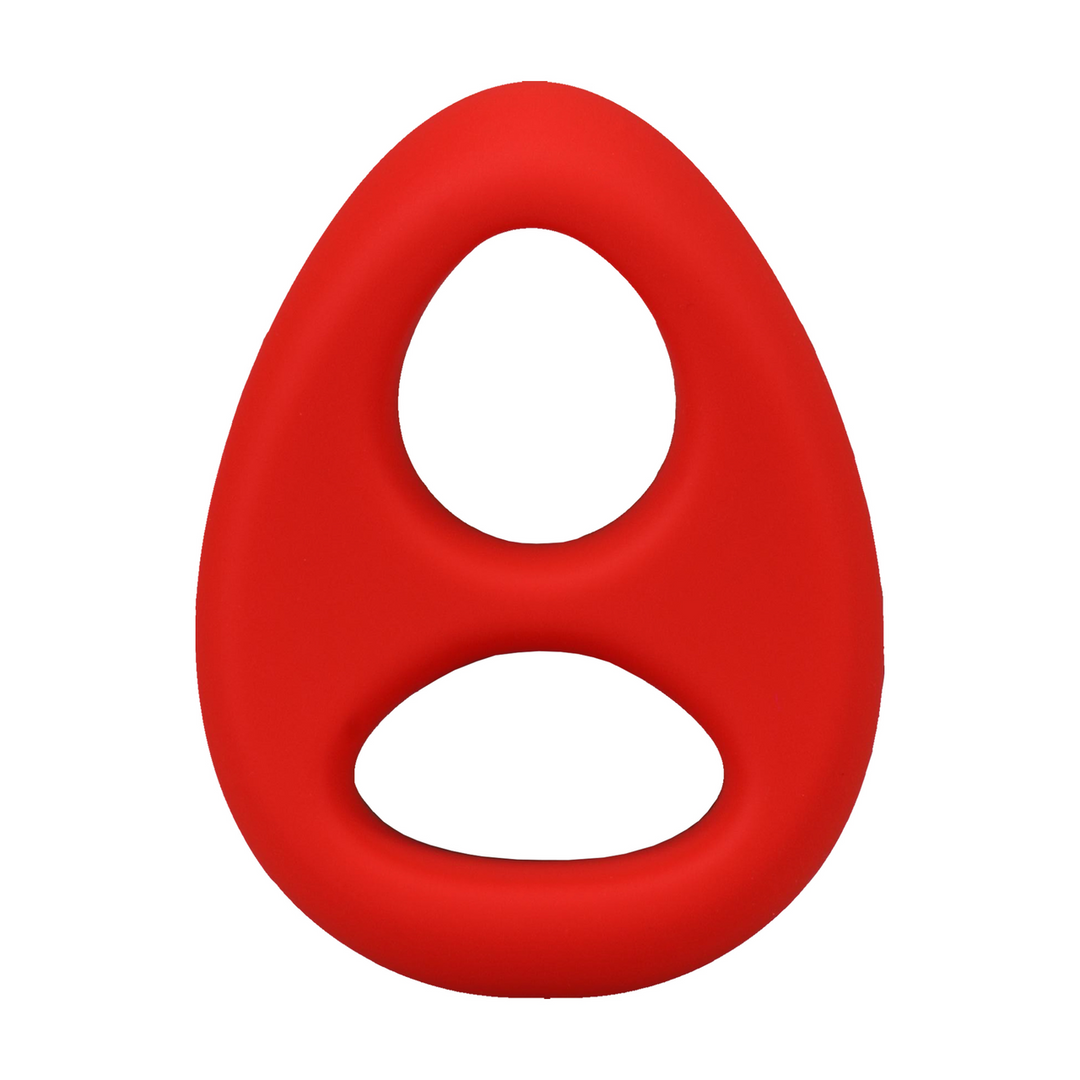 The Code Silicone Cockring With Bandana Red