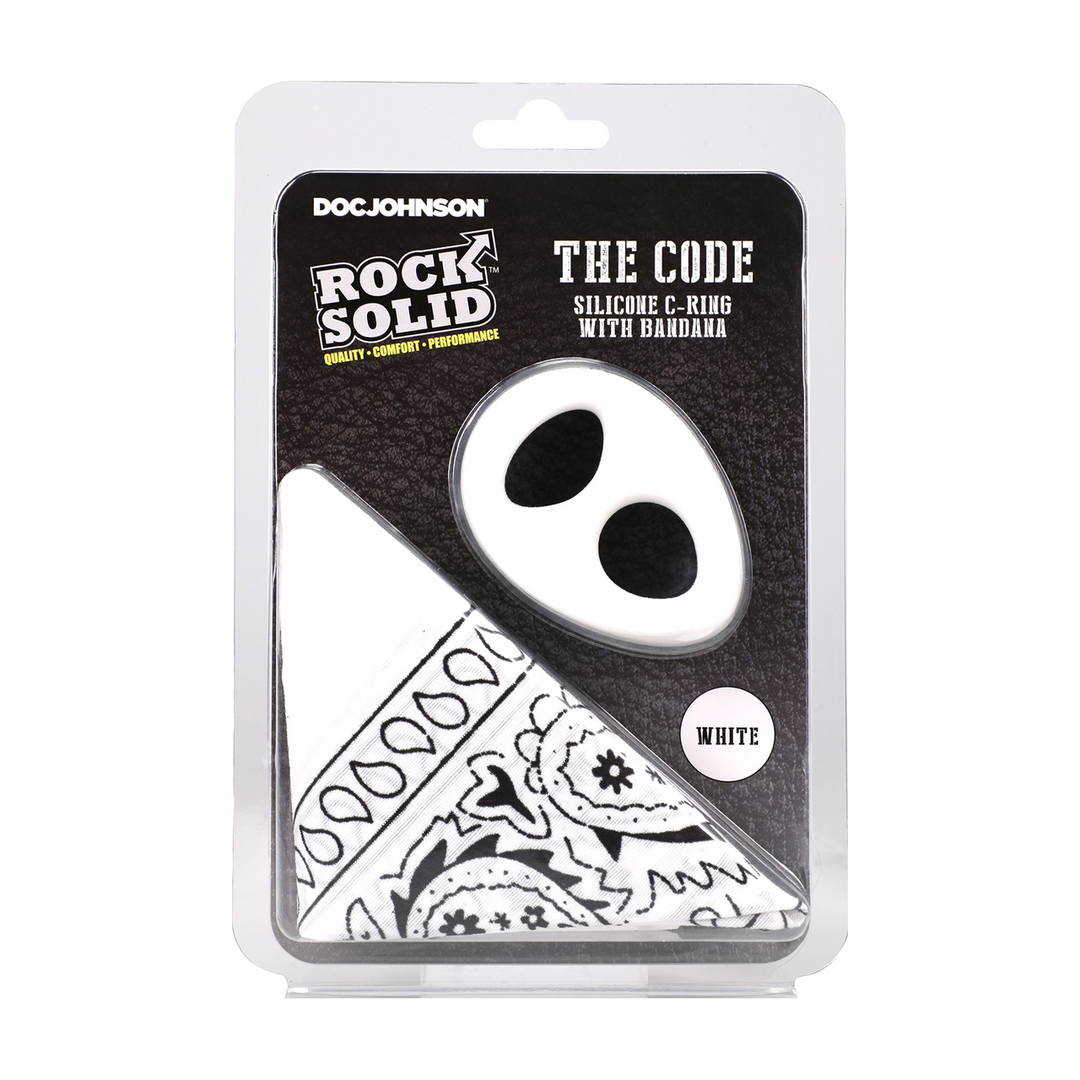 The Code Silicone Cockring With Bandana White