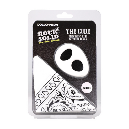 The Code Silicone Cockring With Bandana White