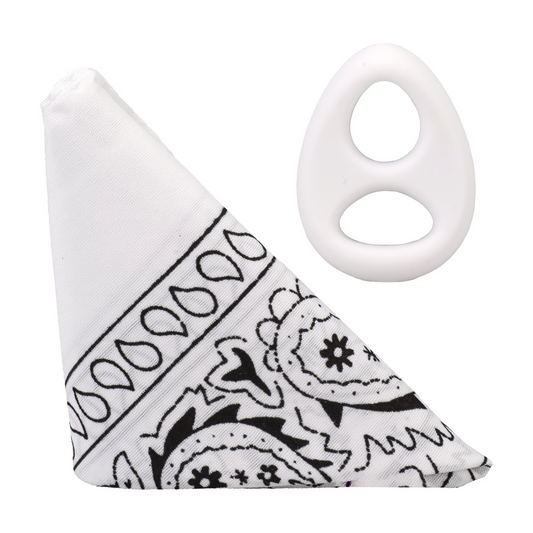 The Code Silicone Cockring With Bandana White