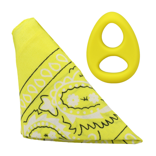 The Code Silicone Cockring With Bandana Yellow