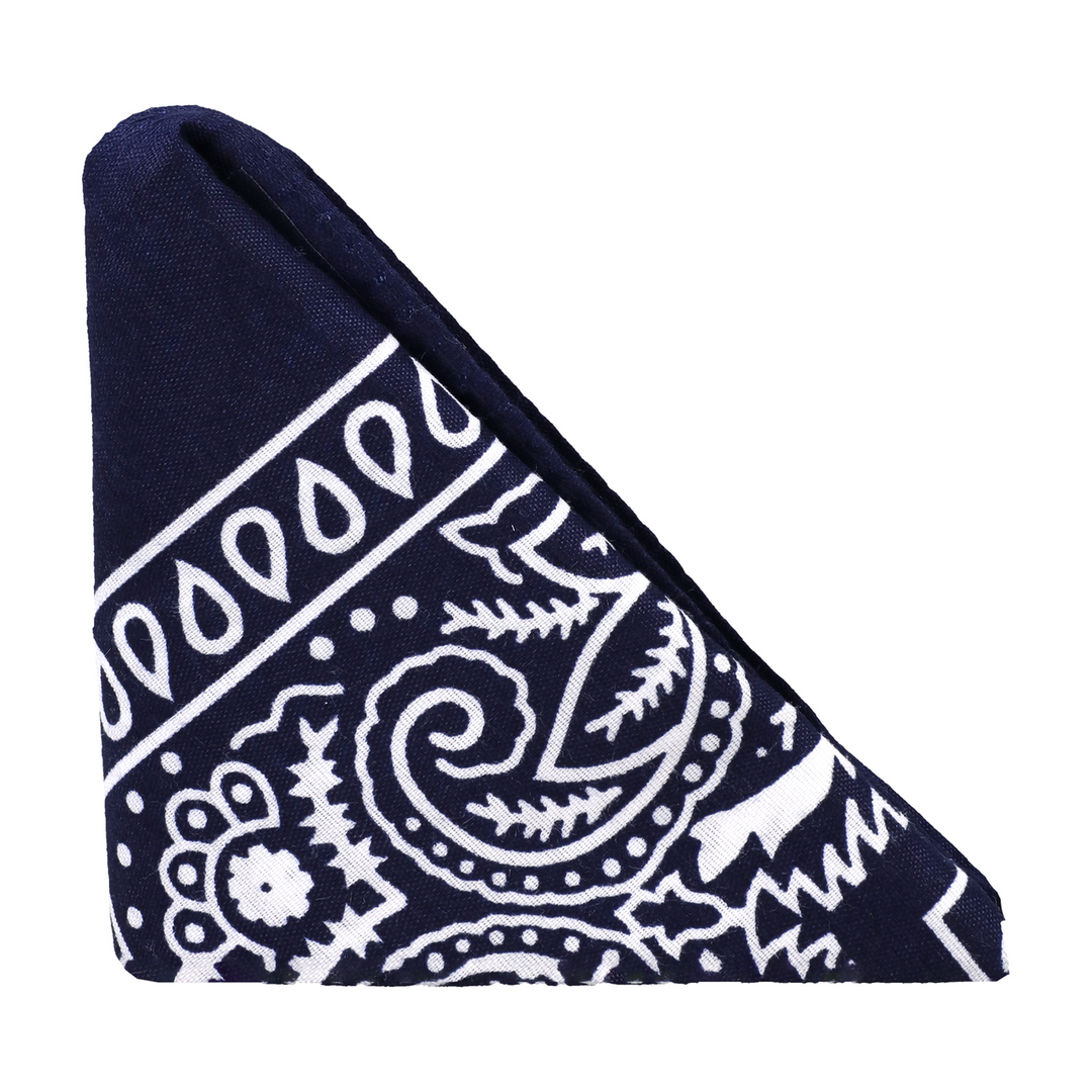 The Code Silicone Cockring With Bandana Navy Blue