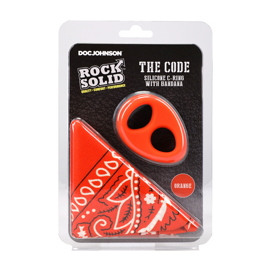 The Code Silicone Cockring With Bandana Orange