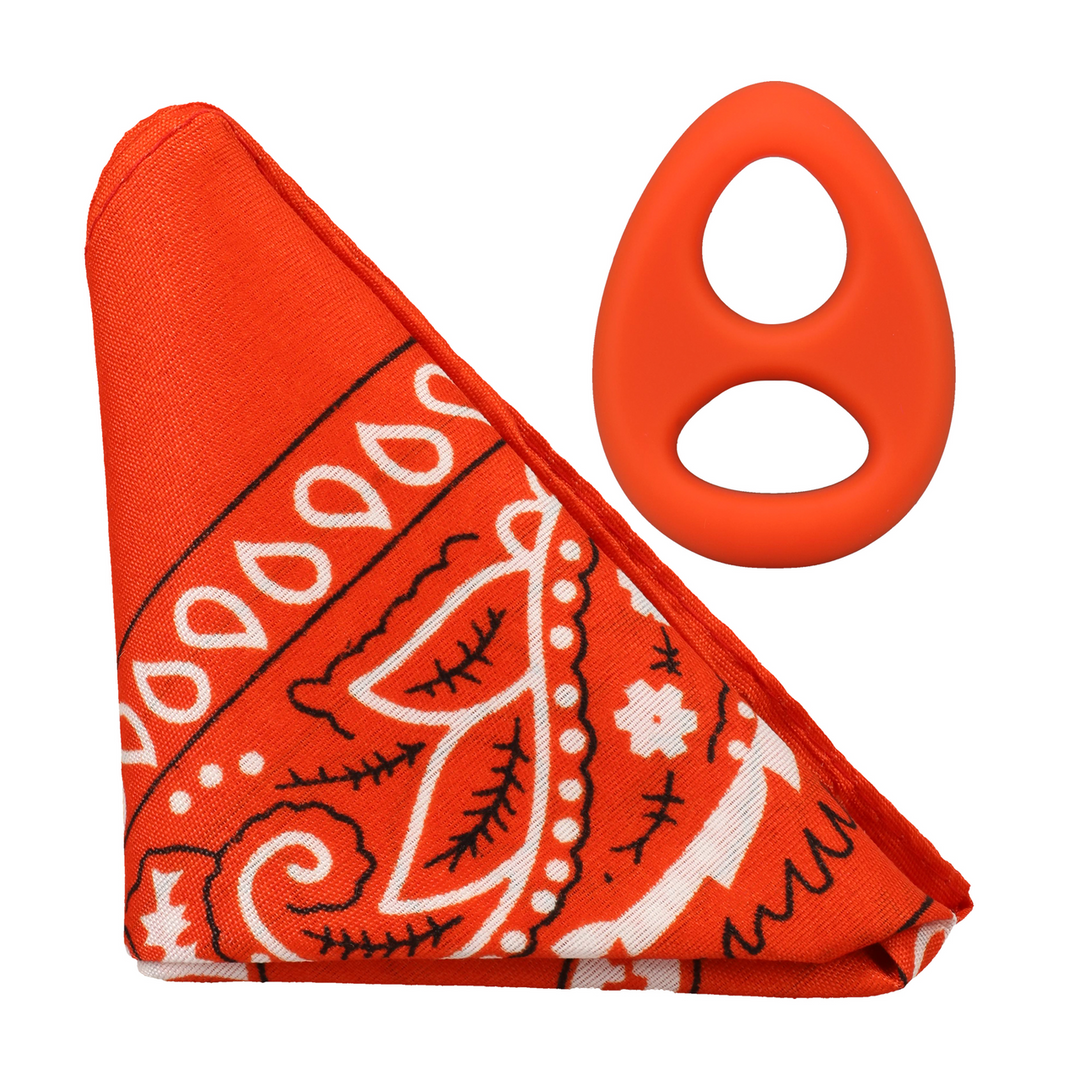 The Code Silicone Cockring With Bandana Orange