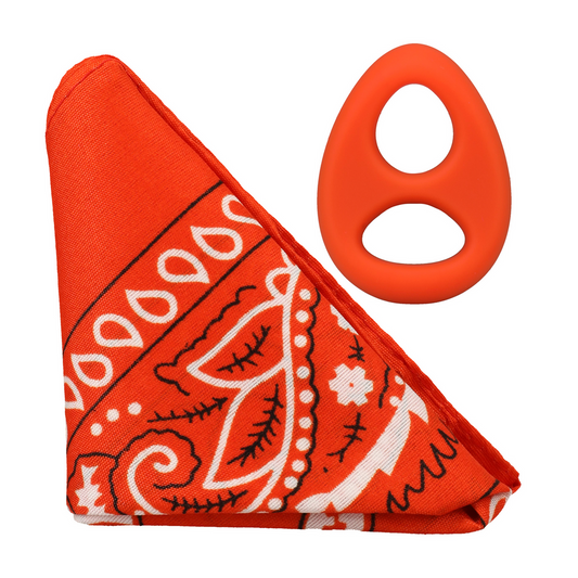 The Code Silicone Cockring With Bandana Orange