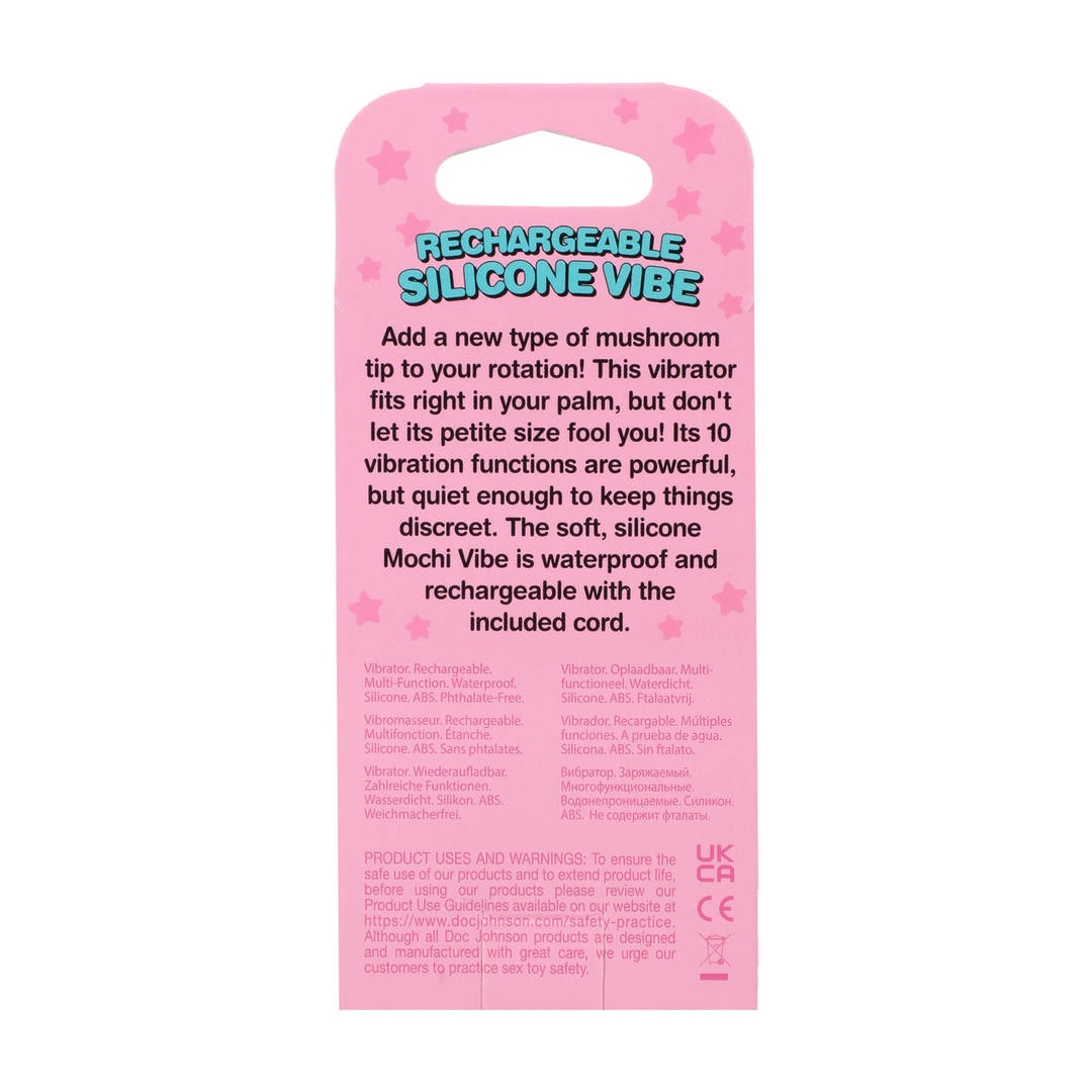 Mushroom Vibe Rechargeable Silicone Vibrator Pink