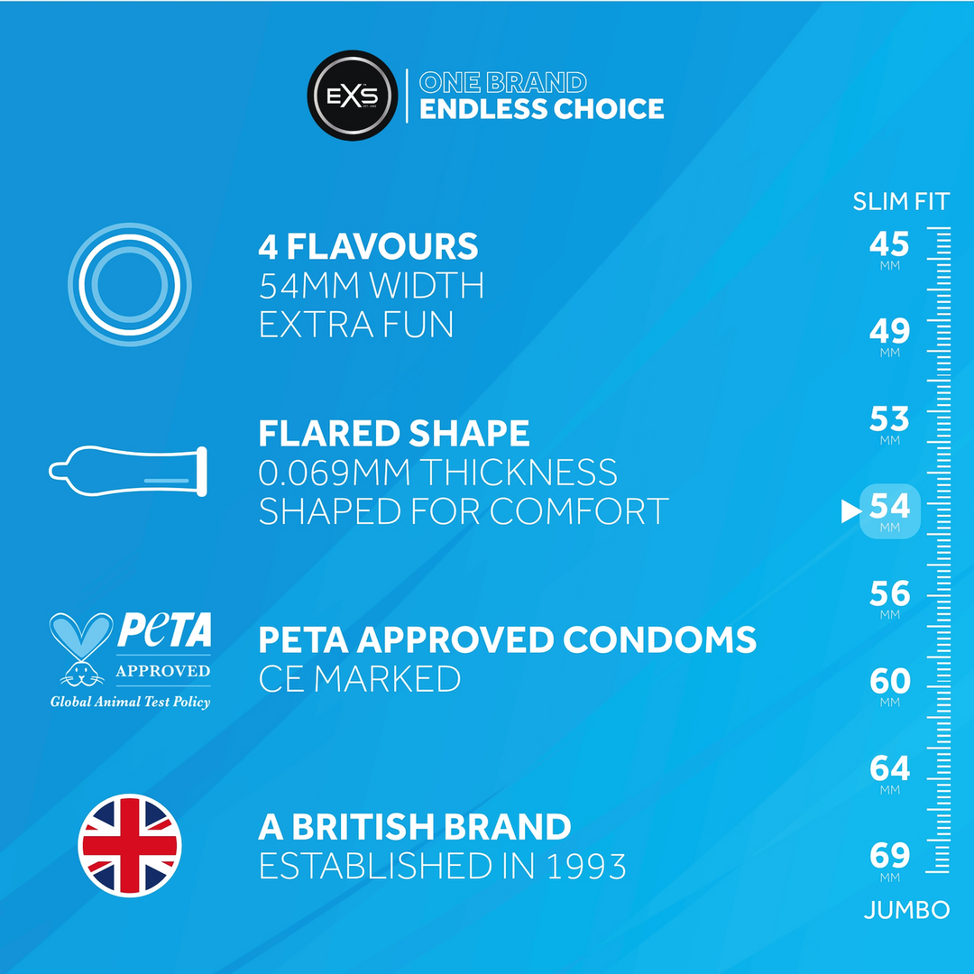EXS Mixed Flavours Condooms 48 Stuks