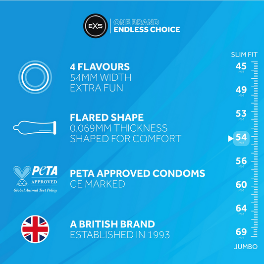 EXS Mixed Flavours Condooms 48 Stuks