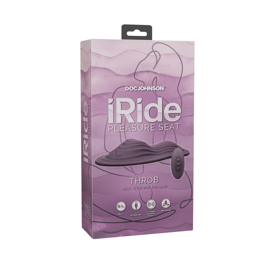 Iride Pleasure Seat Throb Rechargeable With Wireless Remote Dusty Purple
