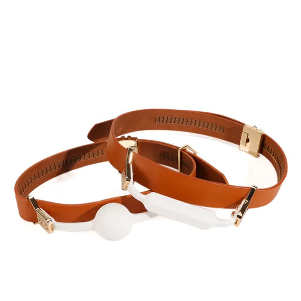 LOCKINK - Ball-Gag & Gag-bite Set - brown